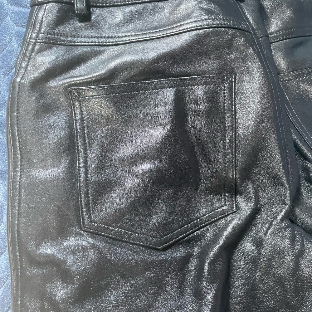 HUGO BUSCATI black leather pants - Picture 4 of 6